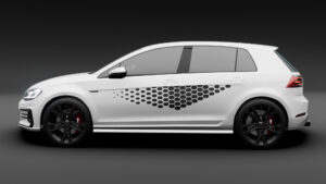 Waben Aufkleber Honeycomb passend für VW Golf GTI TCR 7 Seitenaufkleber