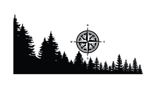 Auto Aufkleber Berg Aufkleber Baum Wald Berge Umriss Schweller Gebirge mit Wald Vinyl Grafik Aufkleber Kit für Car Camper - Image 2