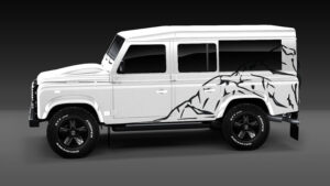 Land Rover Defender – Berge Alpen Mountain – Aufkleber Dekor Set