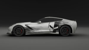 Corvette C7  Schädel  Seitenstreifen Aufkleber Dekor Set – 2049