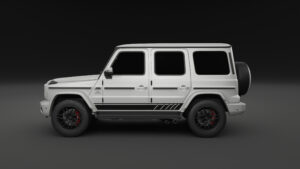 Mercedes Benz G Klasse, Edition 1, AMG 63 Look Seitenstreifen Aufkleber Set