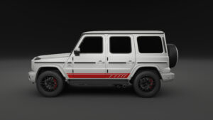 Mercedes Benz G Klasse, Edition 1, AMG 63 Look Seitenstreifen Aufkleber Set